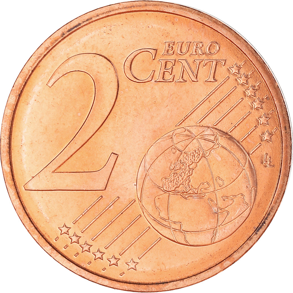 France, 2 Euro Cent, 2002, Paris, BU, MS(65-70), Copper Plated Steel, Gadoury:2