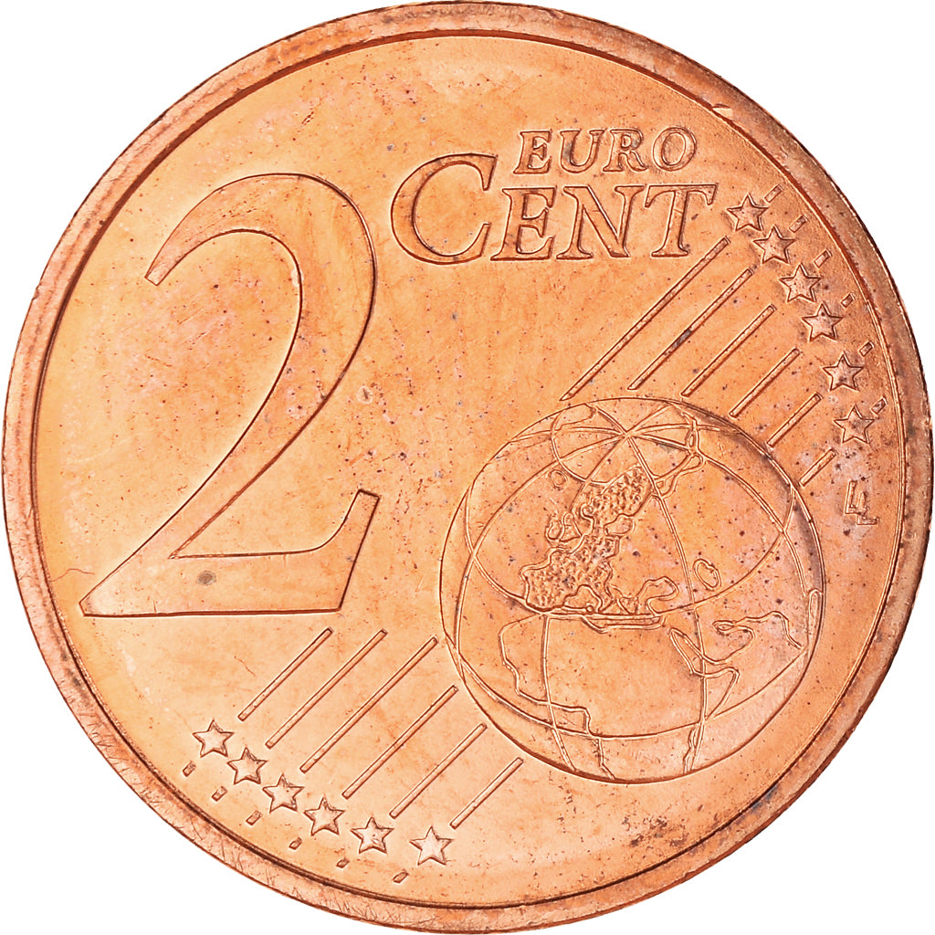 France, 2 Euro Cent, 2002, Paris, BU, MS(65-70), Copper Plated Steel, Gadoury:2