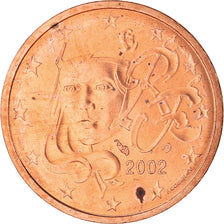 Francja, 2 Euro Cent, 2002, Paris, BU, MS(65-70), Miedź platerowana stalą