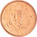 France, Euro Cent, 2002, Paris, BU, FDC, Cuivre plaqué acier, KM:1282