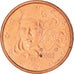 France, Euro Cent, 2002, Paris, BU, MS(65-70), Copper Plated Steel, KM:1282