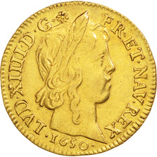 France, Louis XIV, Louis d'or à la mèche longue, 1650, Paris, KM 157.1