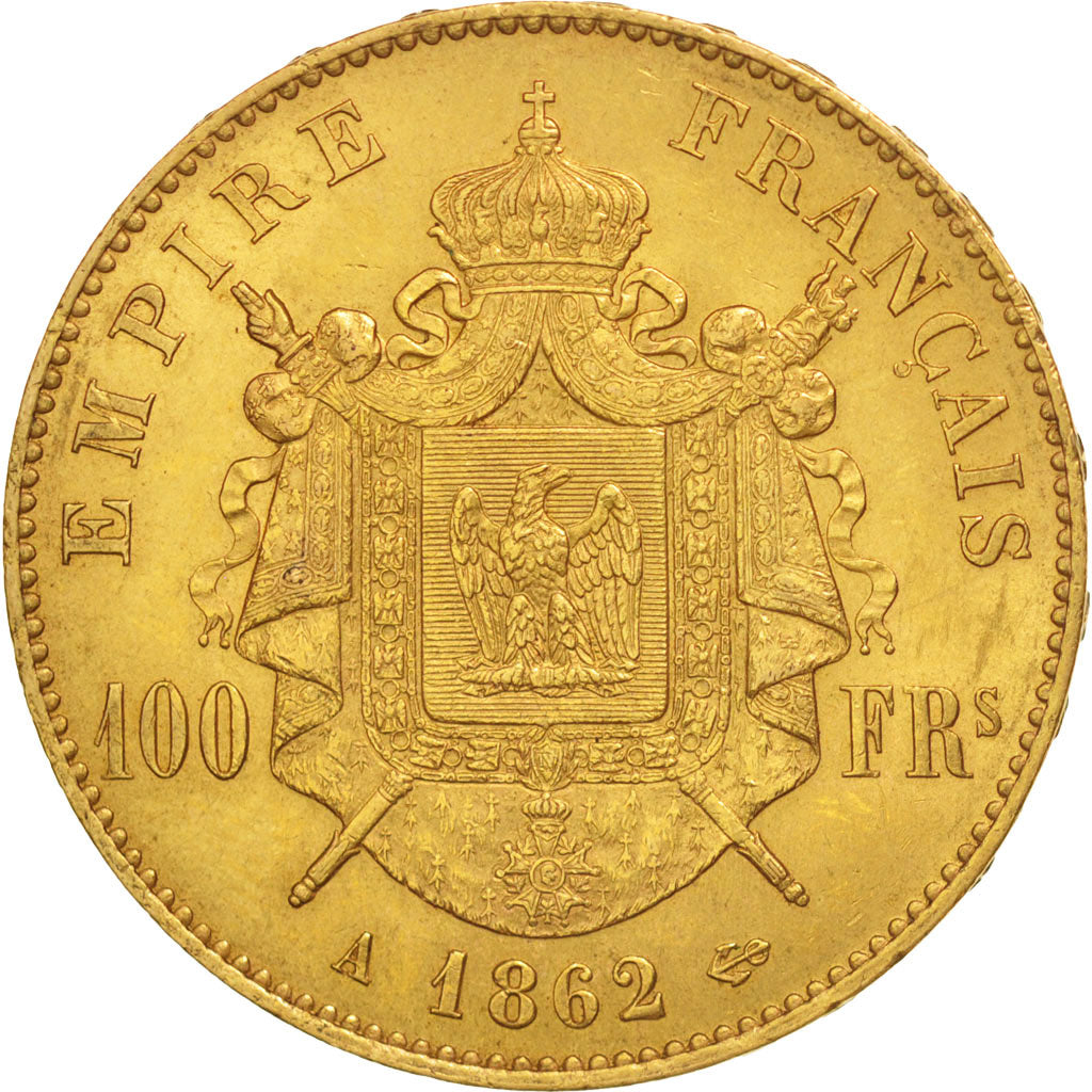 France, Napoleon III, 100 Francs, 1862, Paris, PCGS, MS63, Gold, KM:802.1