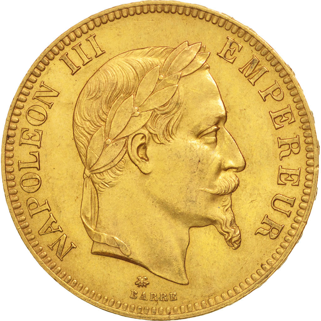 France, Napoléon III, 100 Francs, 1862, Paris, AU(55-58), Gold, KM 802.1