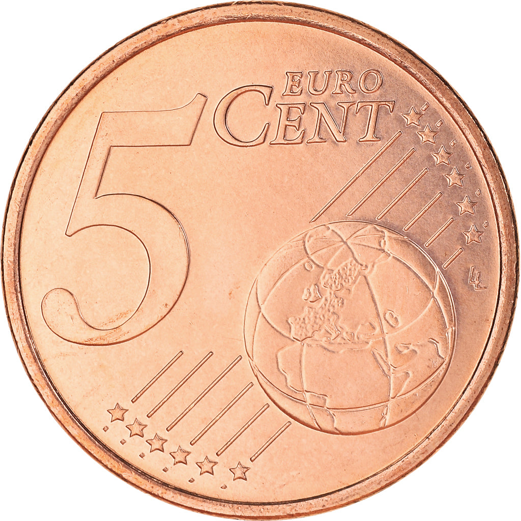 France, 5 Euro Cent, 2001, Paris, BU, MS(65-70), Copper Plated Steel, KM:1284