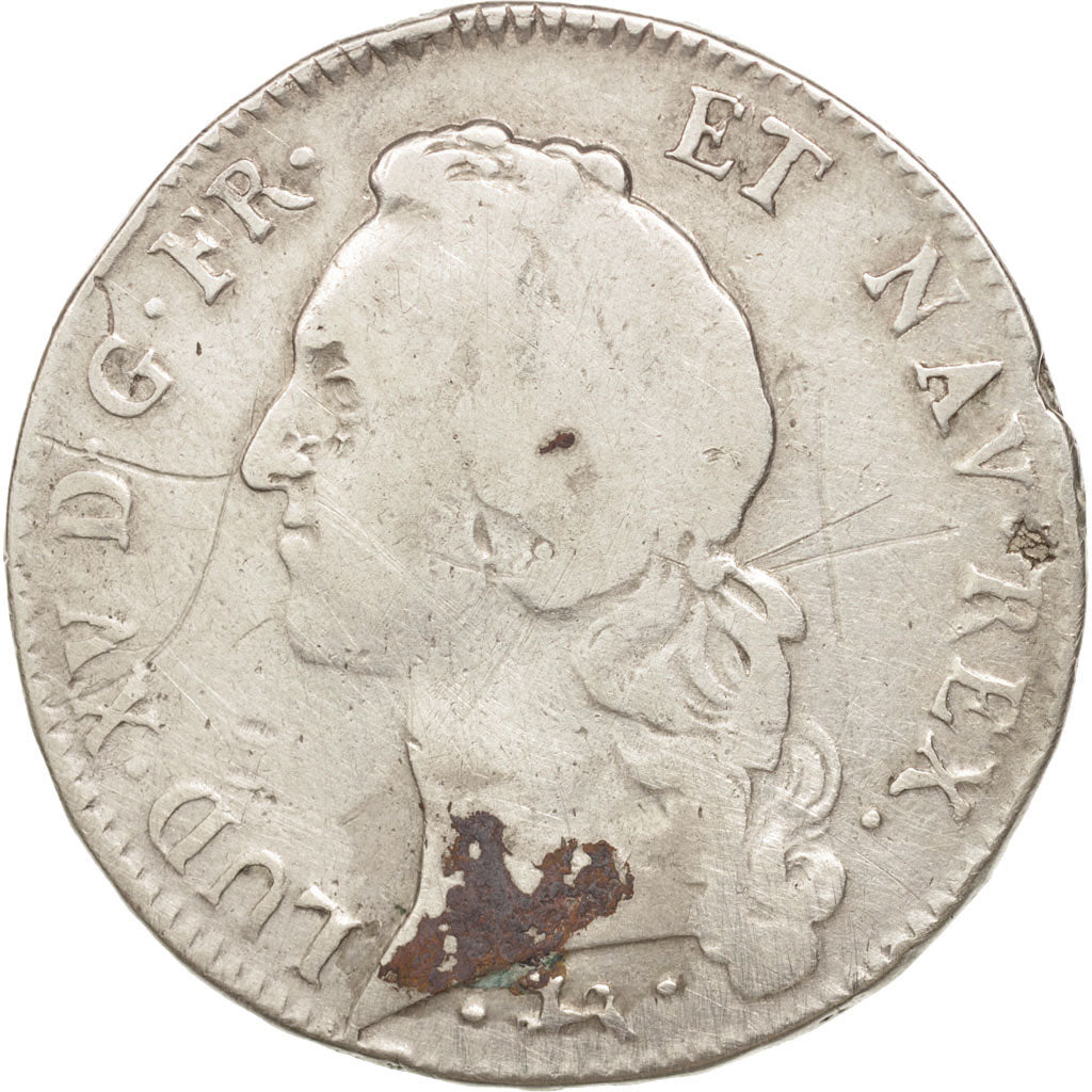 France, Louis XV, Écu au bandeau, Ecu, 1746, Bayonne, F(12-15), Silver, KM512.12