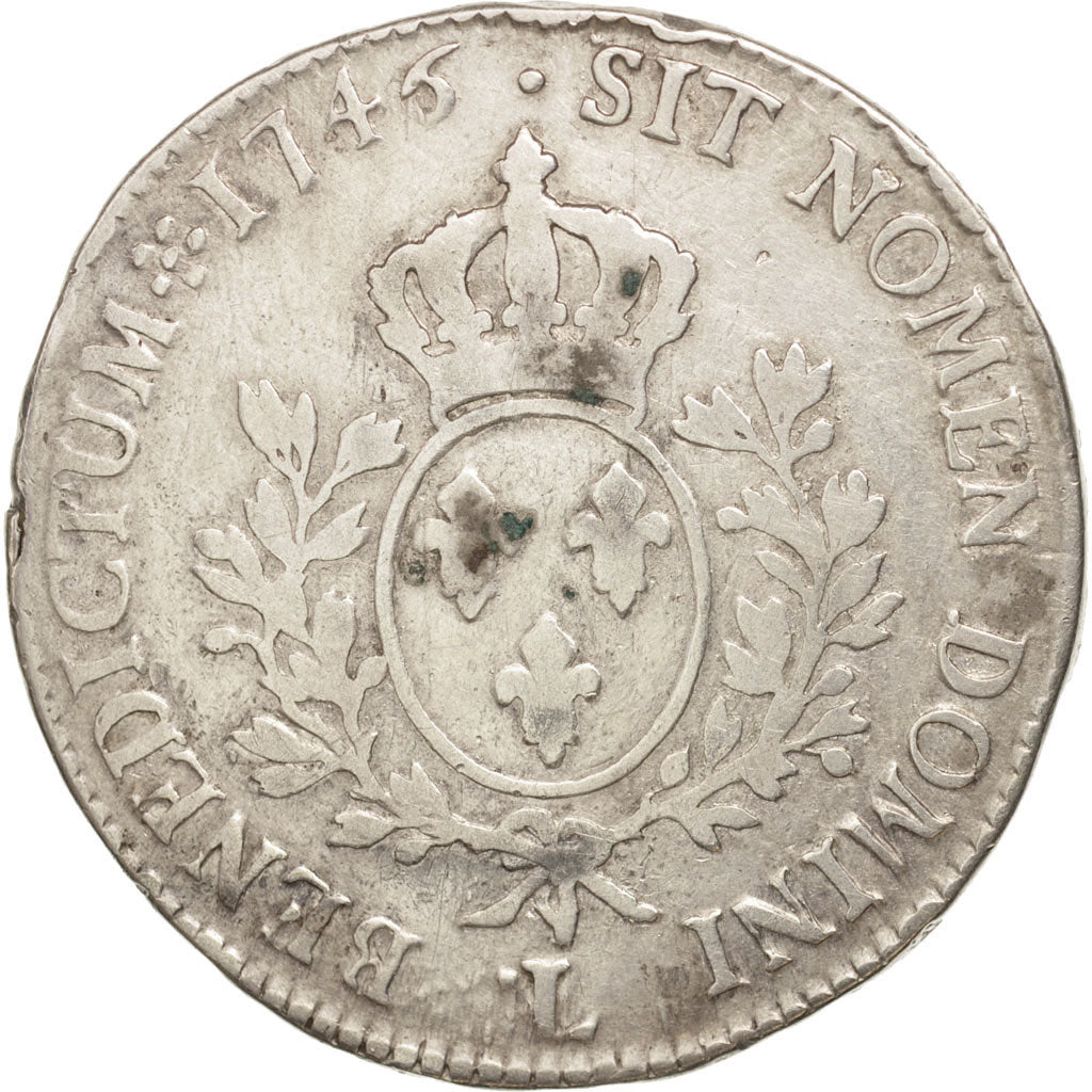 France, Louis XV, Écu au bandeau, Ecu, 1746, Bayonne, F(12-15), Silver, KM512.12