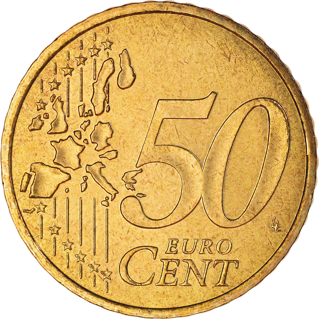 France, 50 Euro Cent, 2000, Paris, BU, MS(65-70), Brass, KM:1287