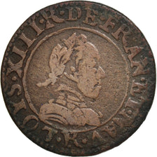 Frankreich, Louis XIII, Double tournois, buste enfantin, 1618, KM 43.6, Gadoury5