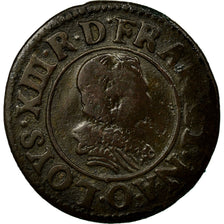 Munten, Frankrijk, Louis XIII, Double tournois, buste juvénile, Double