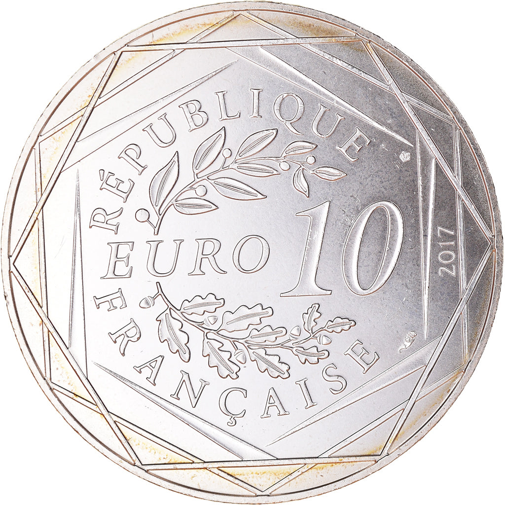 France, 10 Euro, Jean Paul Gaultier, 2017, 2/24, MS(65-70), Silver