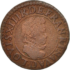 Coin, France, Louis XIII, Double tournois, buste enfantin au col fraisé, Double