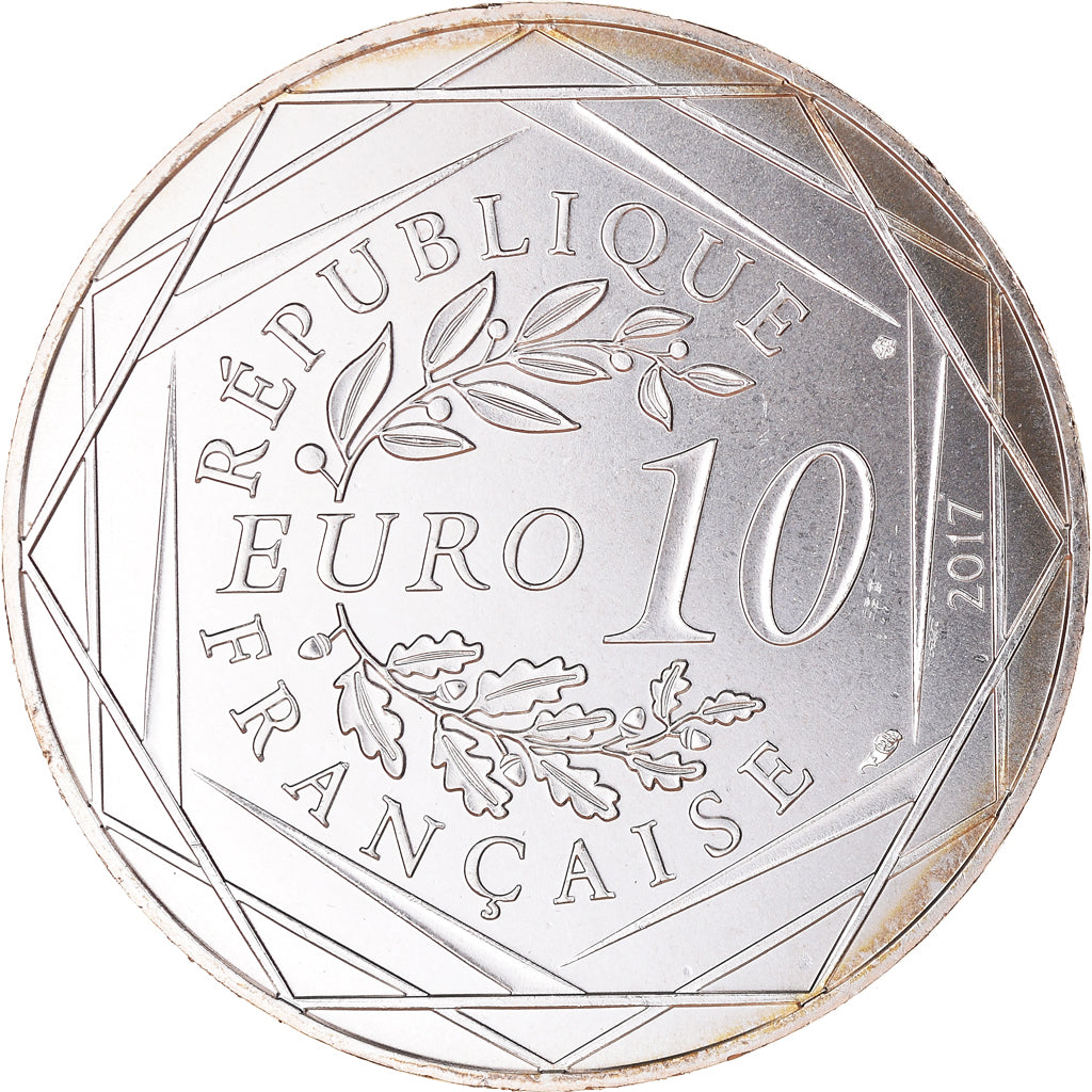 France, 10 Euro, Jean Paul Gaultier, 2017, 4/24, MS(65-70), Silver