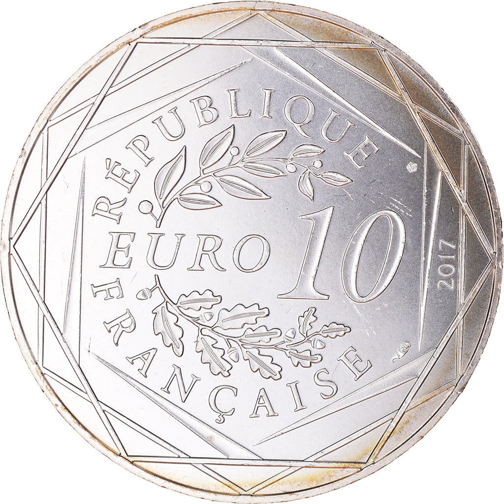 France, 10 Euro, Jean Paul Gaultier, 2017, 5/24, MS(65-70), Silver