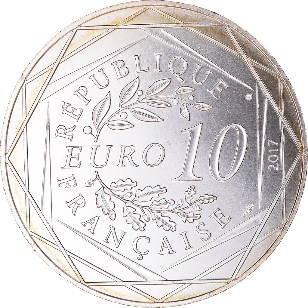 France, 10 Euro, Jean Paul Gaultier, 2017, 6/24, MS(65-70), Silver