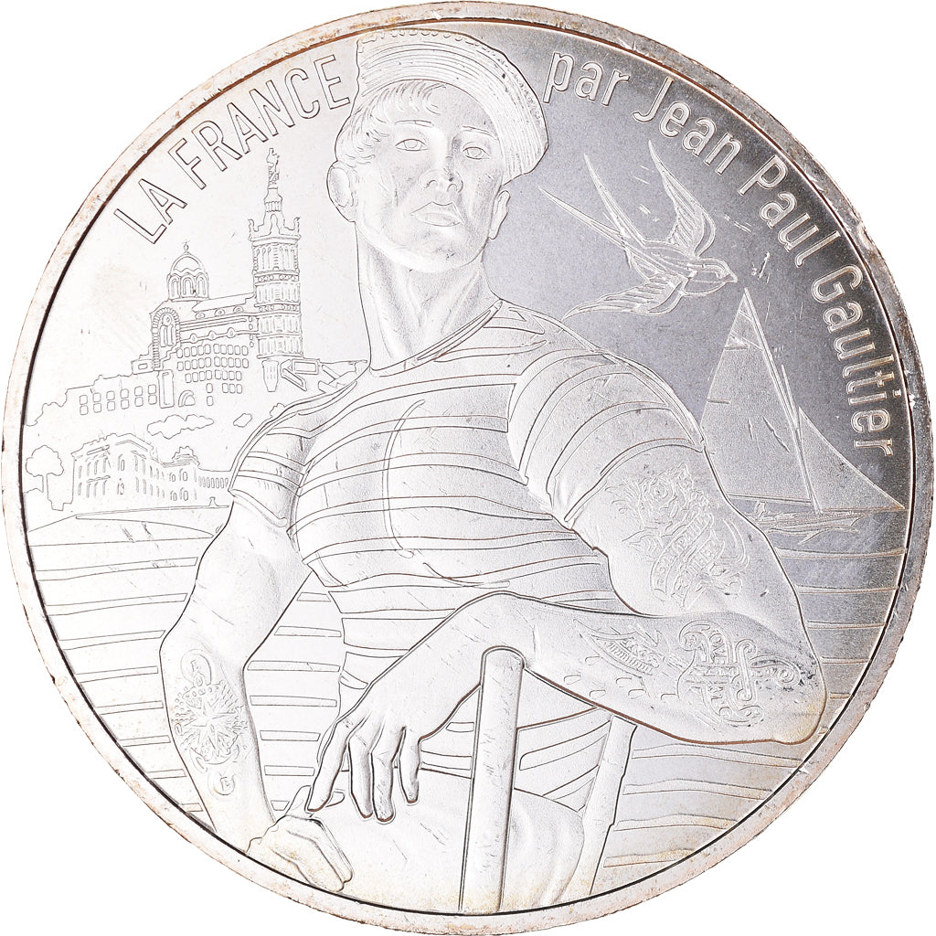 France, 10 Euro, Jean Paul Gaultier, 2017, 7/24, FDC, Argent