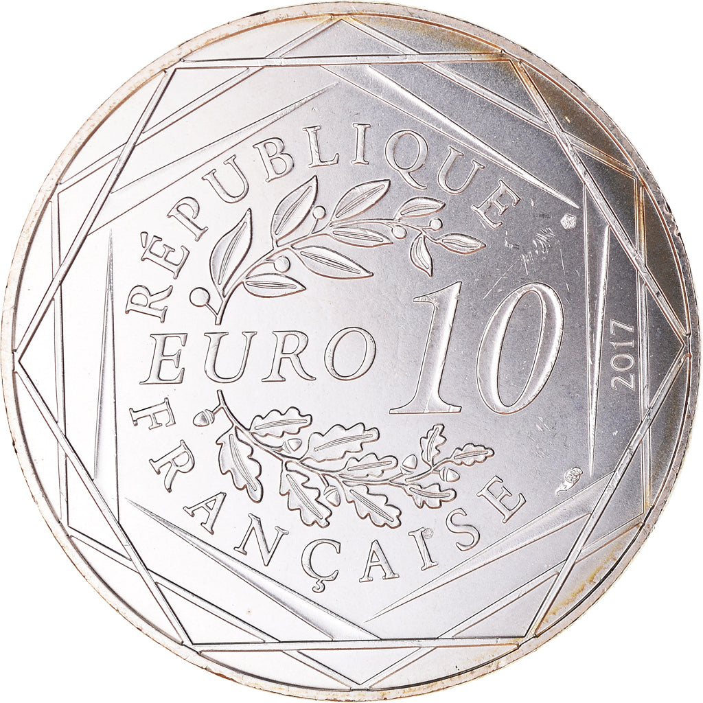 France, 10 Euro, Jean Paul Gaultier, 2017, 7/24, FDC, Argent