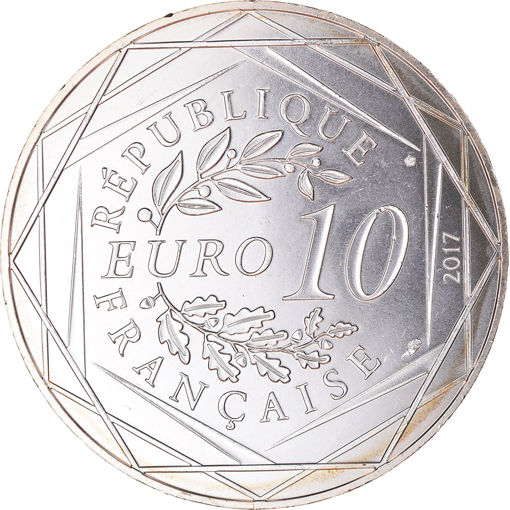 France, 10 Euro, Jean Paul Gaultier, 2017, 10/24, MS(65-70), Silver