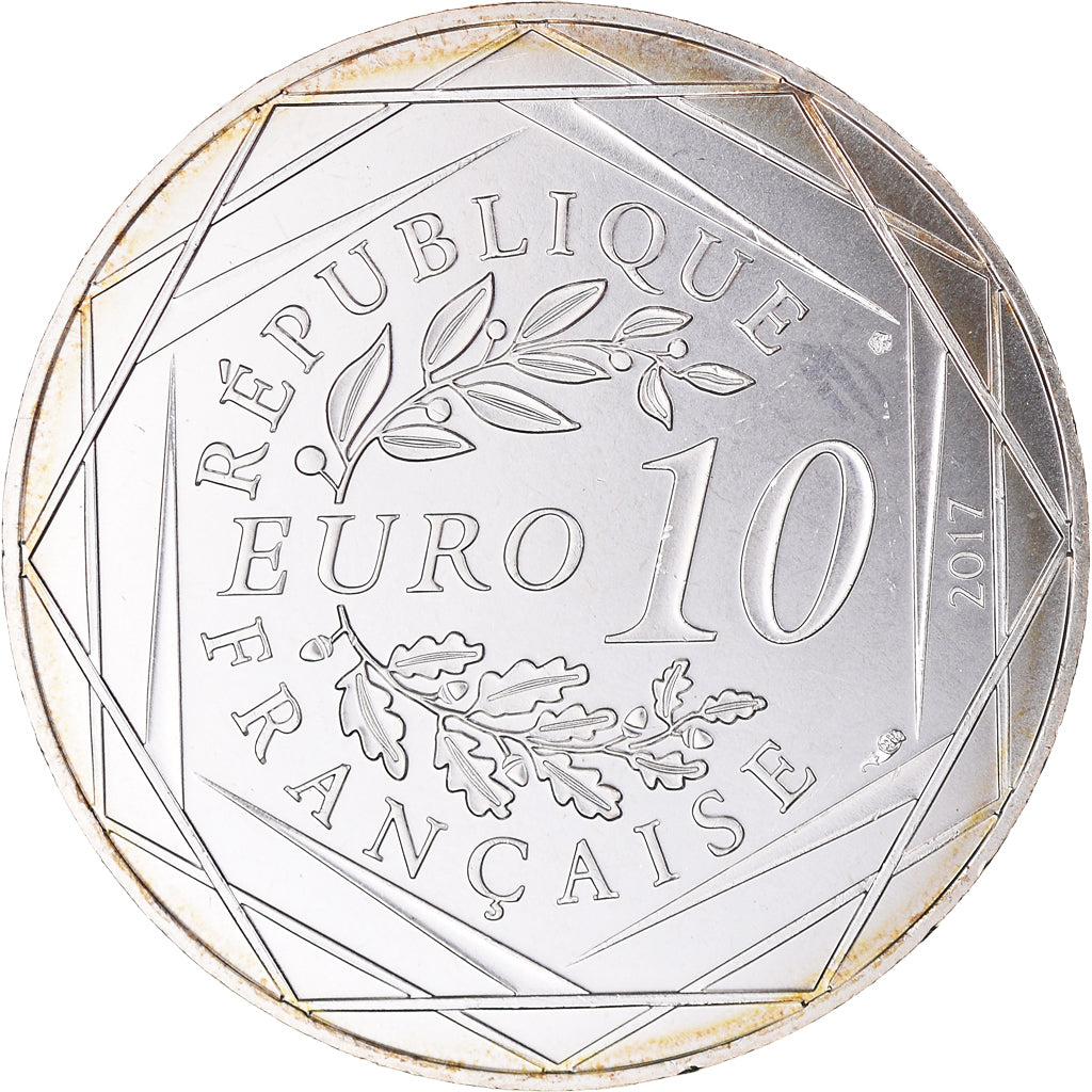 France, 10 Euro, Jean Paul Gaultier, 2017, 12/24, FDC, Argent