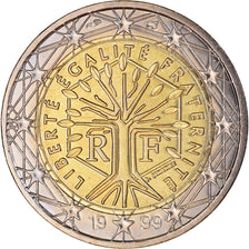 Frankreich, 2 Euro, 1999, Paris, BU, STGL, Bi-Metallic, KM:1289