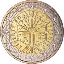 France, 2 Euro, 1999, Paris, BU, MS(65-70), Bi-Metallic, KM:1289