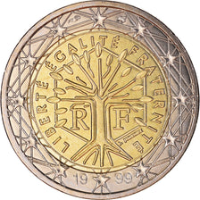 France, 2 Euro, 1999, Paris, BU, MS(65-70), Bi-Metallic, KM:1289