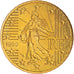 France, 50 Euro Cent, 1999, Paris, BU, MS(65-70), Brass, KM:1287