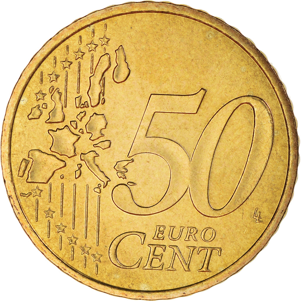 France, 50 Euro Cent, 1999, Paris, BU, MS(65-70), Brass, KM:1287
