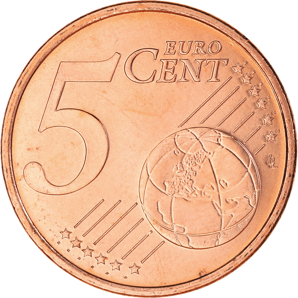 France, 5 Euro Cent, 1999, Paris, BU, MS(65-70), Copper Plated Steel, KM:1284