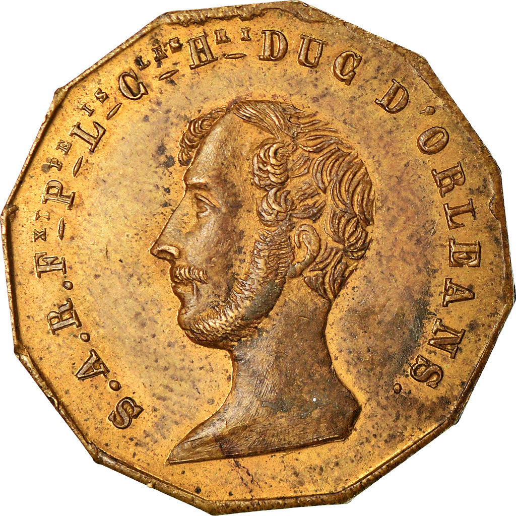 Frankreich, Medaille, Mort du Duc Ferdinand-Philippe d'Orléans, 1842, SS