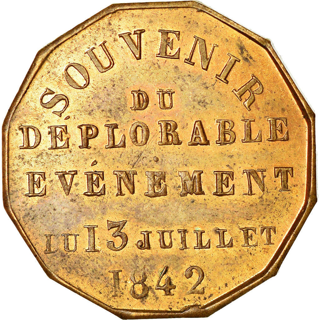Frankreich, Medaille, Mort du Duc Ferdinand-Philippe d'Orléans, 1842, SS