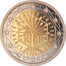 Coin, France, 2 Euro, 2001, Paris, Proof / BE, MS(65-70), Bi-Metallic, KM:1289