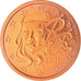 França, 5 Euro Cent, 2001, Paris, Proof / BE, MS(65-70), Aço Cromado a Cobre