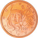 France, Euro Cent, 2001, Paris, Proof / BE, MS(65-70), Copper Plated Steel
