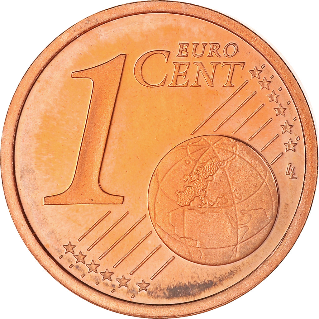 France, Euro Cent, 2001, Paris, Proof / BE, MS(65-70), Copper Plated Steel