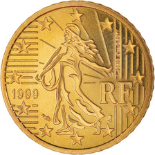 France, 50 Euro Cent, 1999, Paris, Proof / BE, MS(65-70), Brass, KM:1287