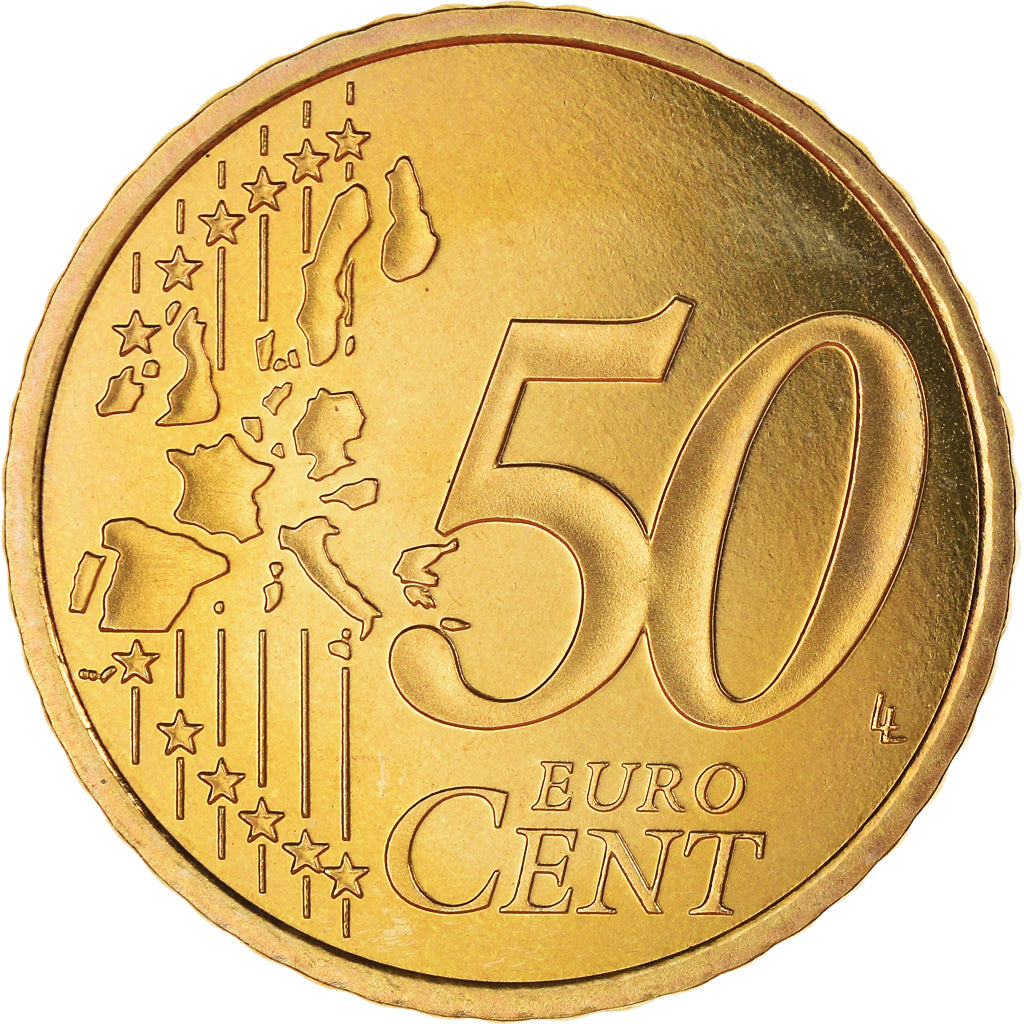 France, 50 Euro Cent, 1999, Paris, Proof / BE, MS(65-70), Brass, KM:1287