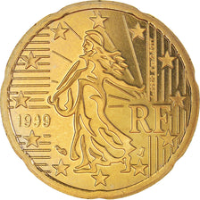 France, 20 Euro Cent, 1999, Paris, Proof / BE, FDC, Laiton, Gadoury:5., KM:1286
