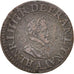 France, Henri IV, Double Tournois, 1608, Paris, TB+, Cuivre, KM:16.1,Sombart4184