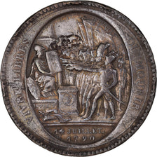 Coin, France, Monneron de 5 Sols, 1792, Birmingham, VF(20-25), Silvered bronze