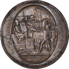 Moneta, Francia, Monneron de 5 Sols, 1792, Birmingham, MB, Bronzo argentato