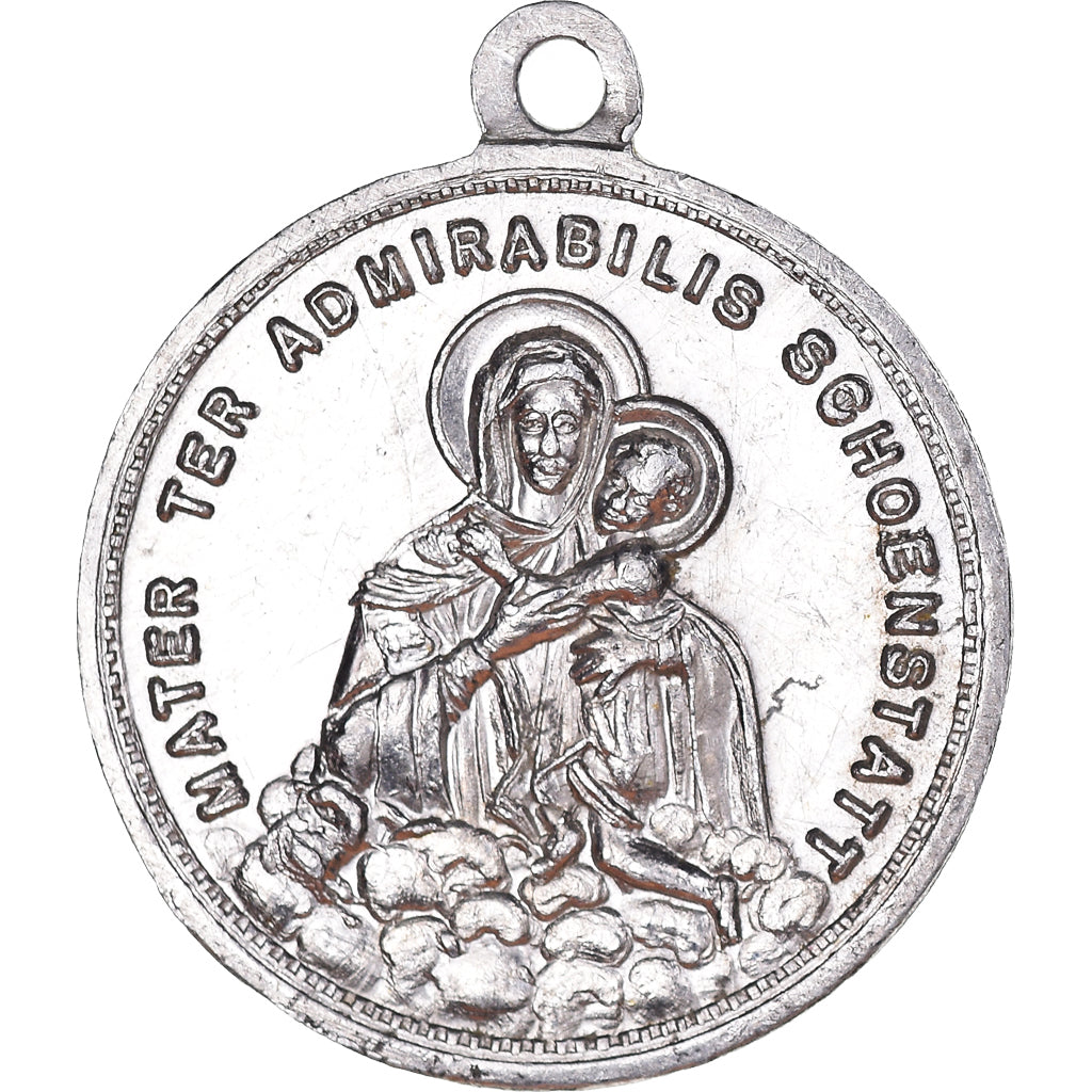 Alemania, medalla, Joseph Kentenich, Religions & beliefs, 1968, SC, Aluminio