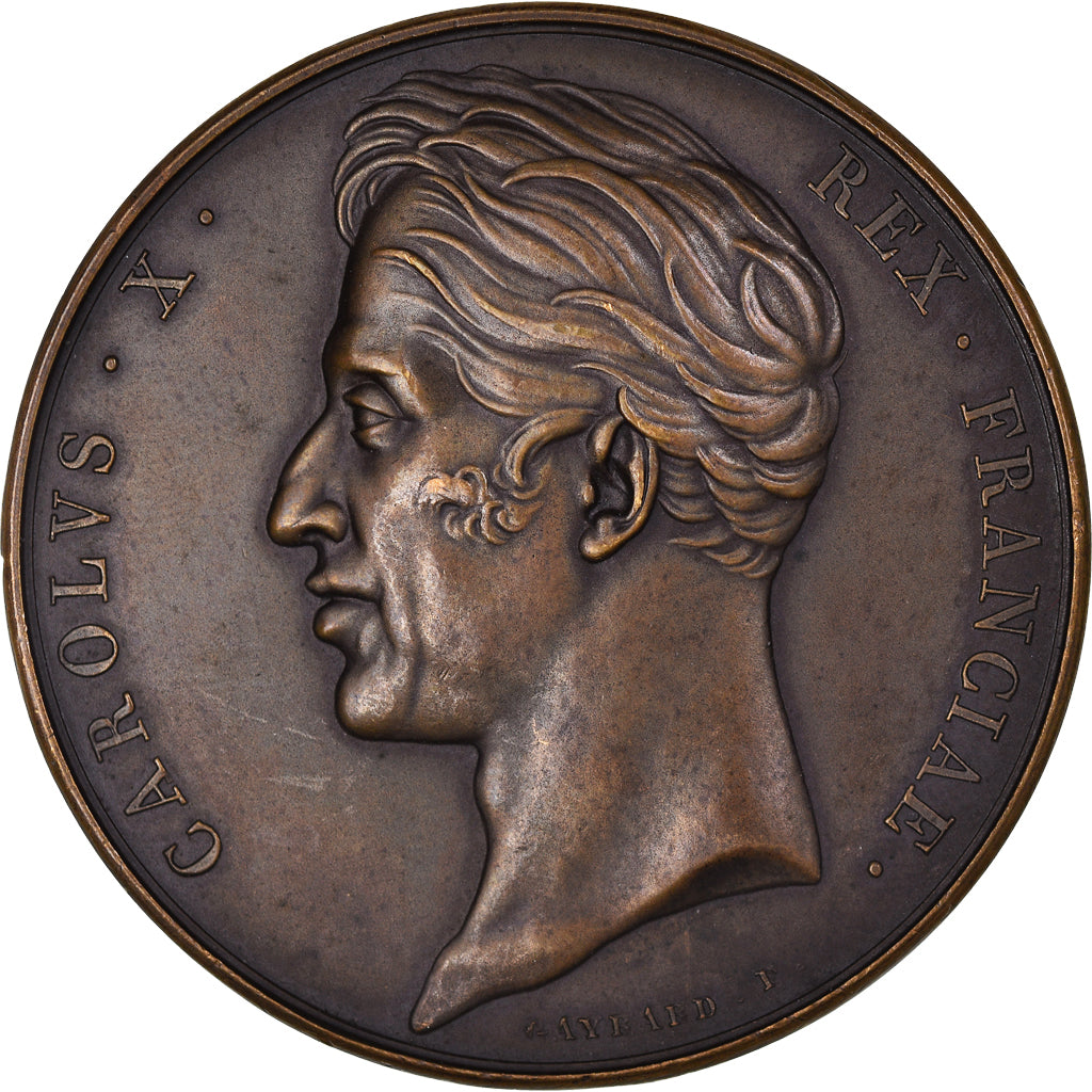 Francja, medal, Charles X, Sacre à Reims, Historia, 1825, Gayrard, AU(55-58)