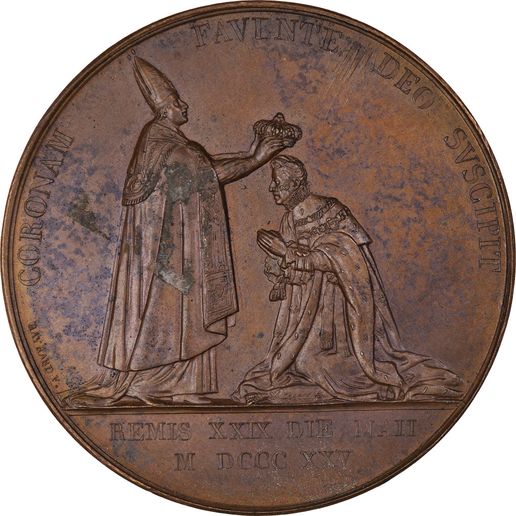 Frankrijk, Medaille, Charles X, Sacre à Reims, History, 1825, Gayrard, PR