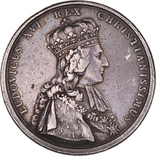 France, Médaille, Royal, Louis XVI, 1775, Le sacre à REIMS, TTB, Argent