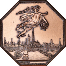France, Token, Chambre de Commerce de Rouen, 1802, Lecomte, AU(55-58), Bronze