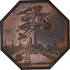 Francia, ficha, Chambre de Commerce de Rouen, 1802, Lecomte, BB, Bronzo