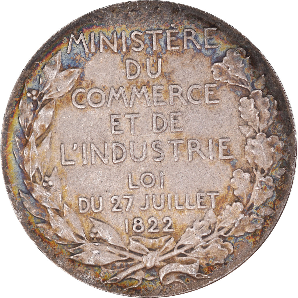 France, Medal, Commerce et Industrie, Comité des Expertises, AU(55-58), Silver