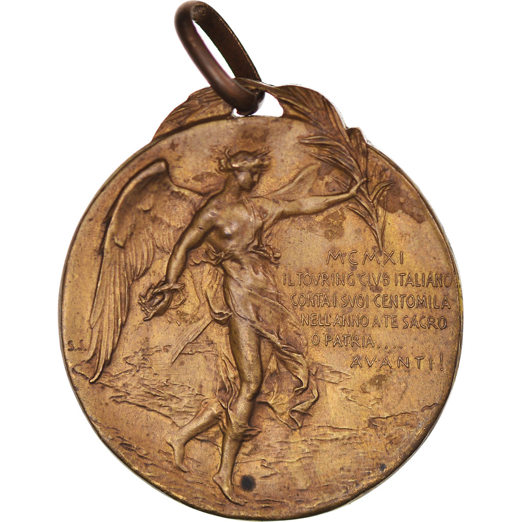 Italië, Medaille, Touring Club Italiano, 1911, ZF+, Bronzen