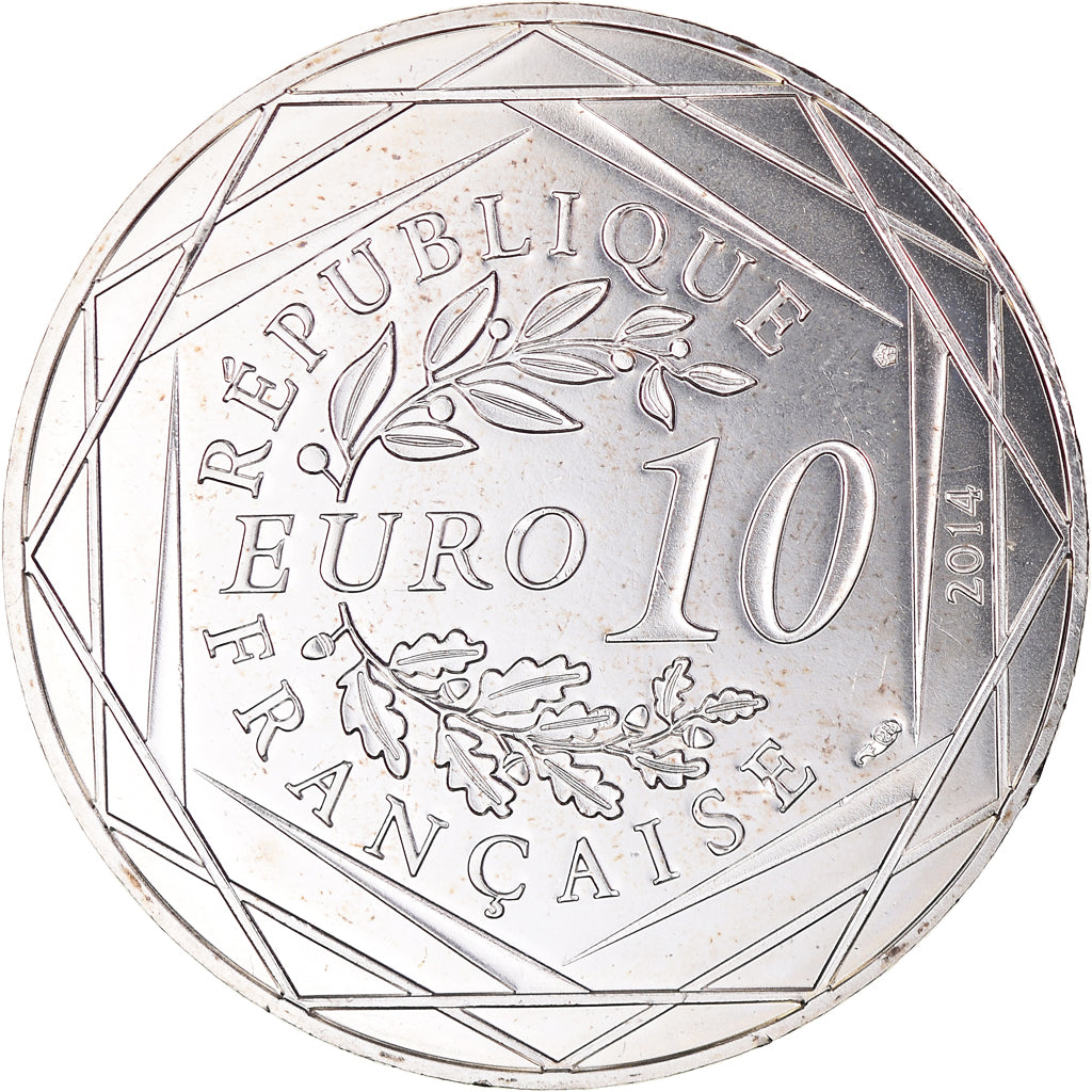 France, 10 Euro, Fraternité Automne Sempé, 2014, Paris, MS(64), Silver